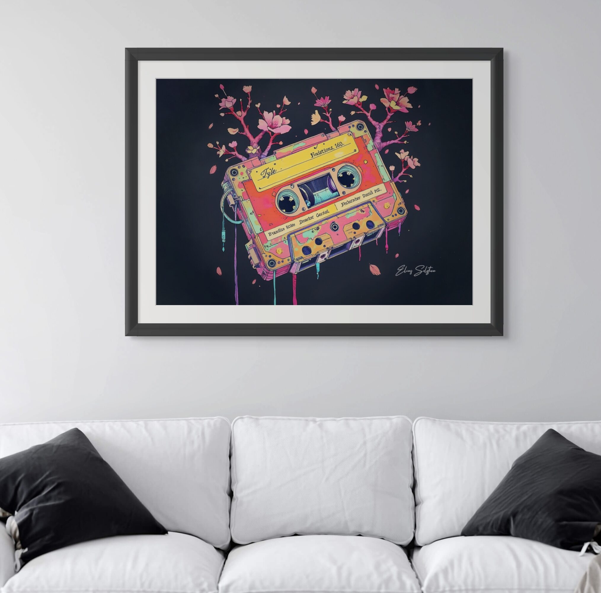 Affiche "Cassette Vintage Pop"